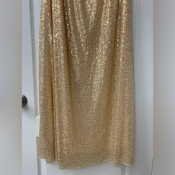 Long Gold Sequin Skirt - Picture 16 of 17